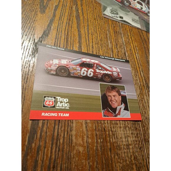 Vintage Dick Trickle #66 TropArtic Racing Phillips 66 Driver Card 8x5.5 - Picture 1 of 2